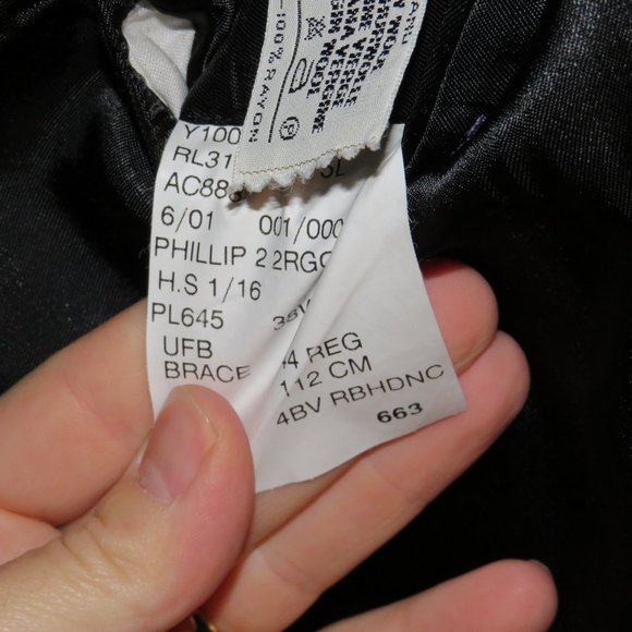 Ralph Lauren Purple Label Gray Birdseye 6x2 VTG Double Breasted Sport Coat 44R - Picture 10 of 11